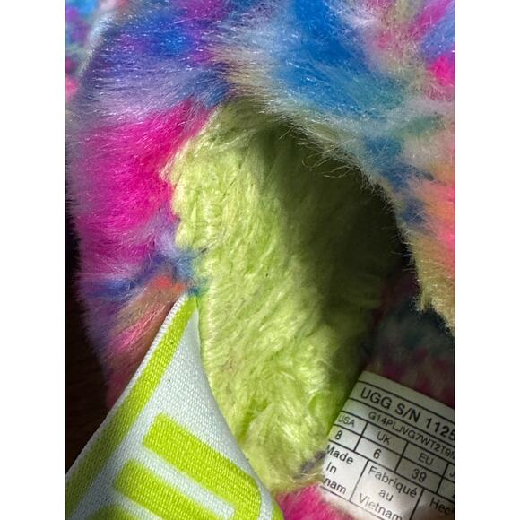 Ugg fluff slippers multicolor size 8 - Picture 4 of 7
